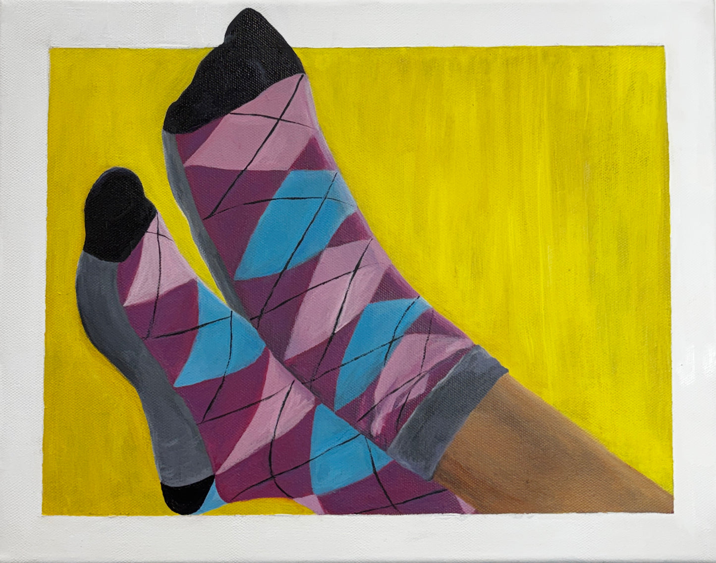 Hubby Socks Pink & Purple Argyle (Original)
